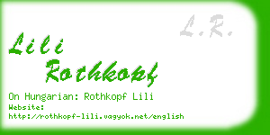lili rothkopf business card